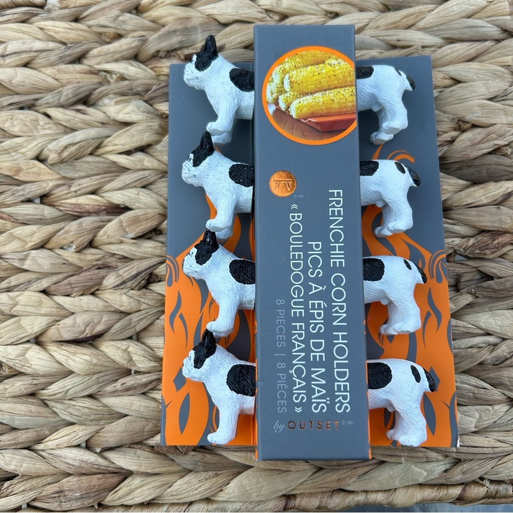 Outset Frenchie Bulldog Corn Holders 8 Pieces (4 Pairs)